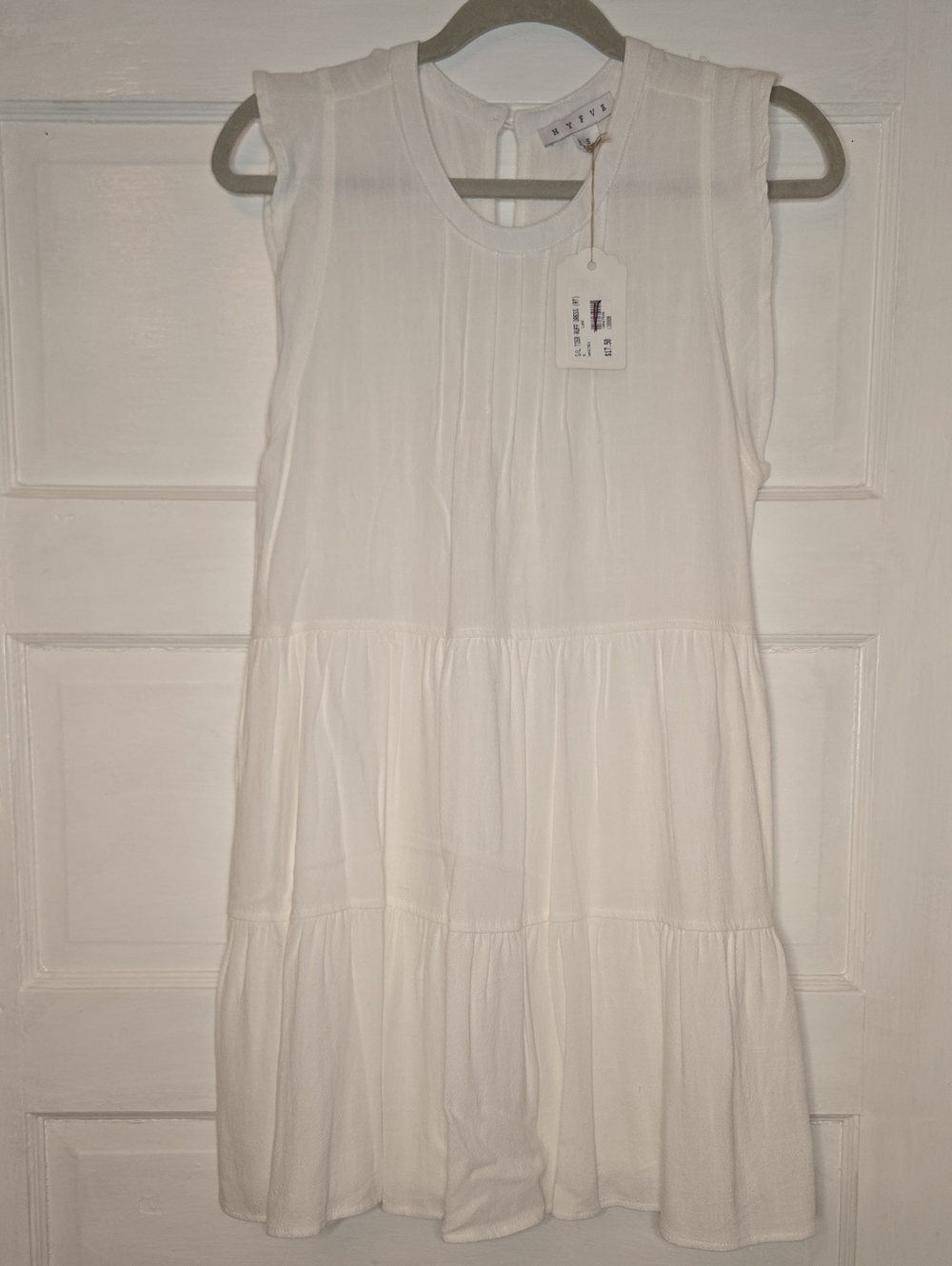 HYFVE Tiered Mini Dress in White Small NWT_128